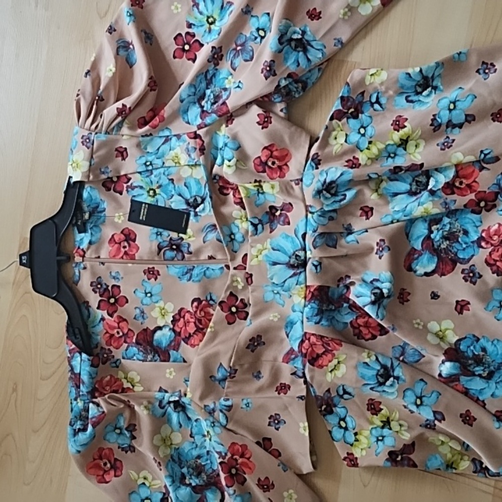 NWT AFRM from Nordstrom Plus size Anita Floral side cutout baby doll dress -3X - Picture 6 of 7